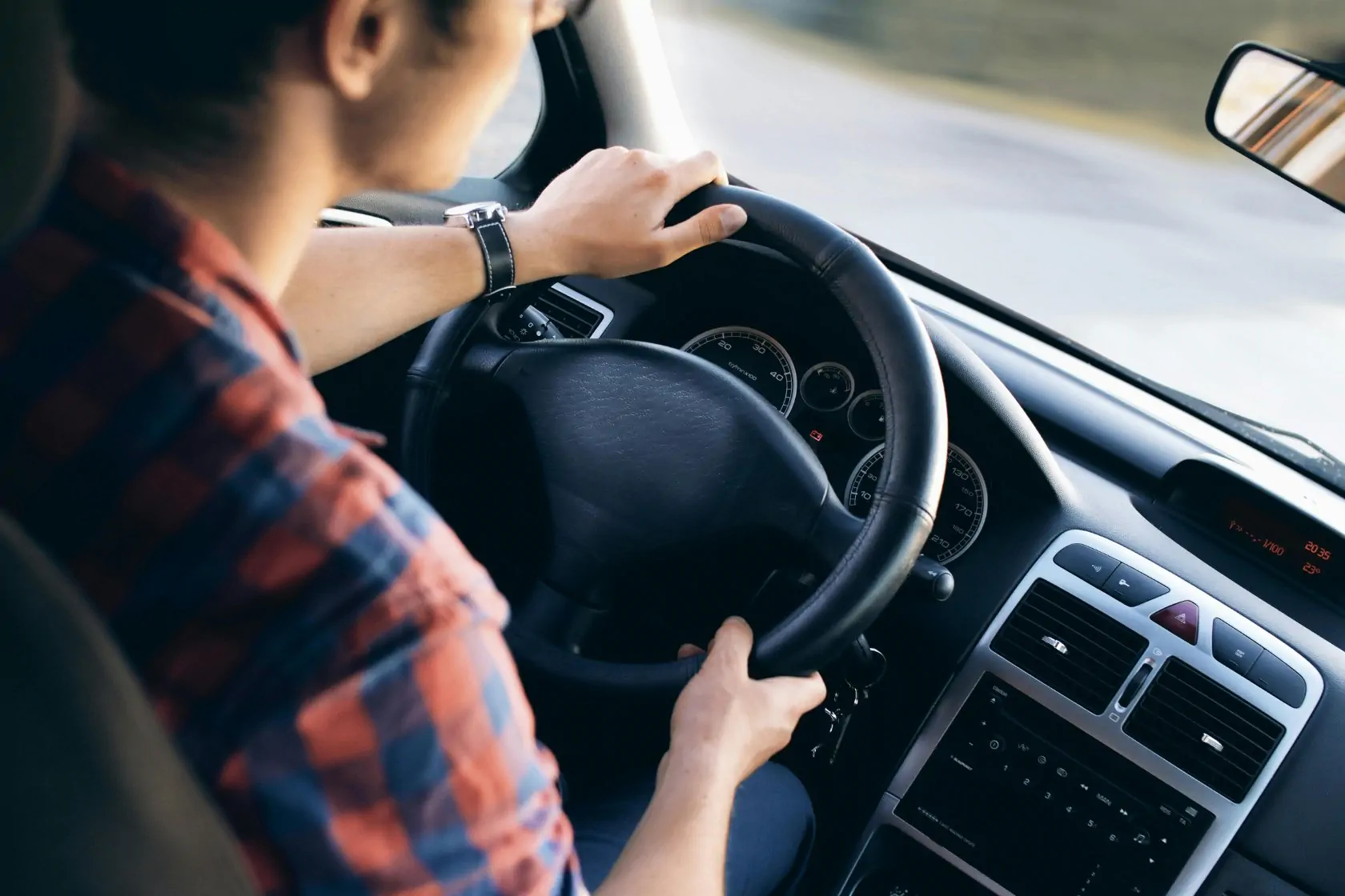 A Man Or Woman Driving, Looking Tired Or Sad 03