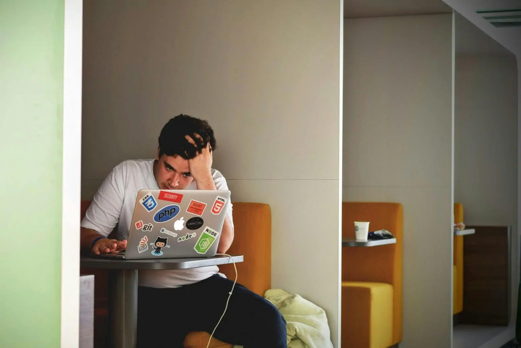 Man On A Laptop Or Computer 02