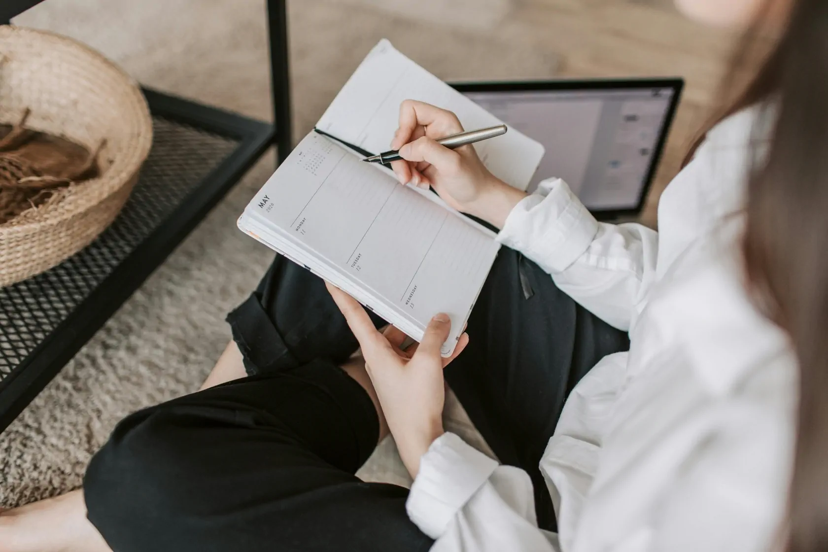 Woman Writing On A Notepad 02